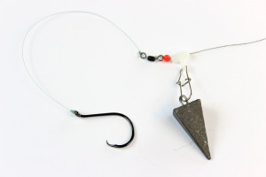 The fish finder rig is a classic catfish rig.