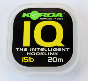 Korda Intelligent Hook link: this is stiff mono filament leader with lots of memory. 